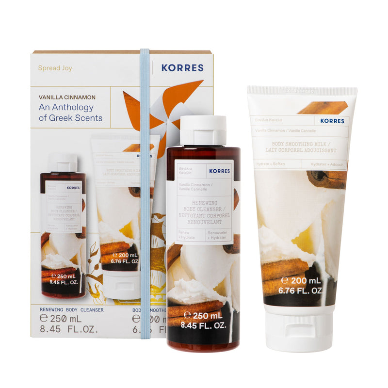 Coffret Corps Vanille Cannelle Gel Douche 250Ml + Lait Corps 200Ml