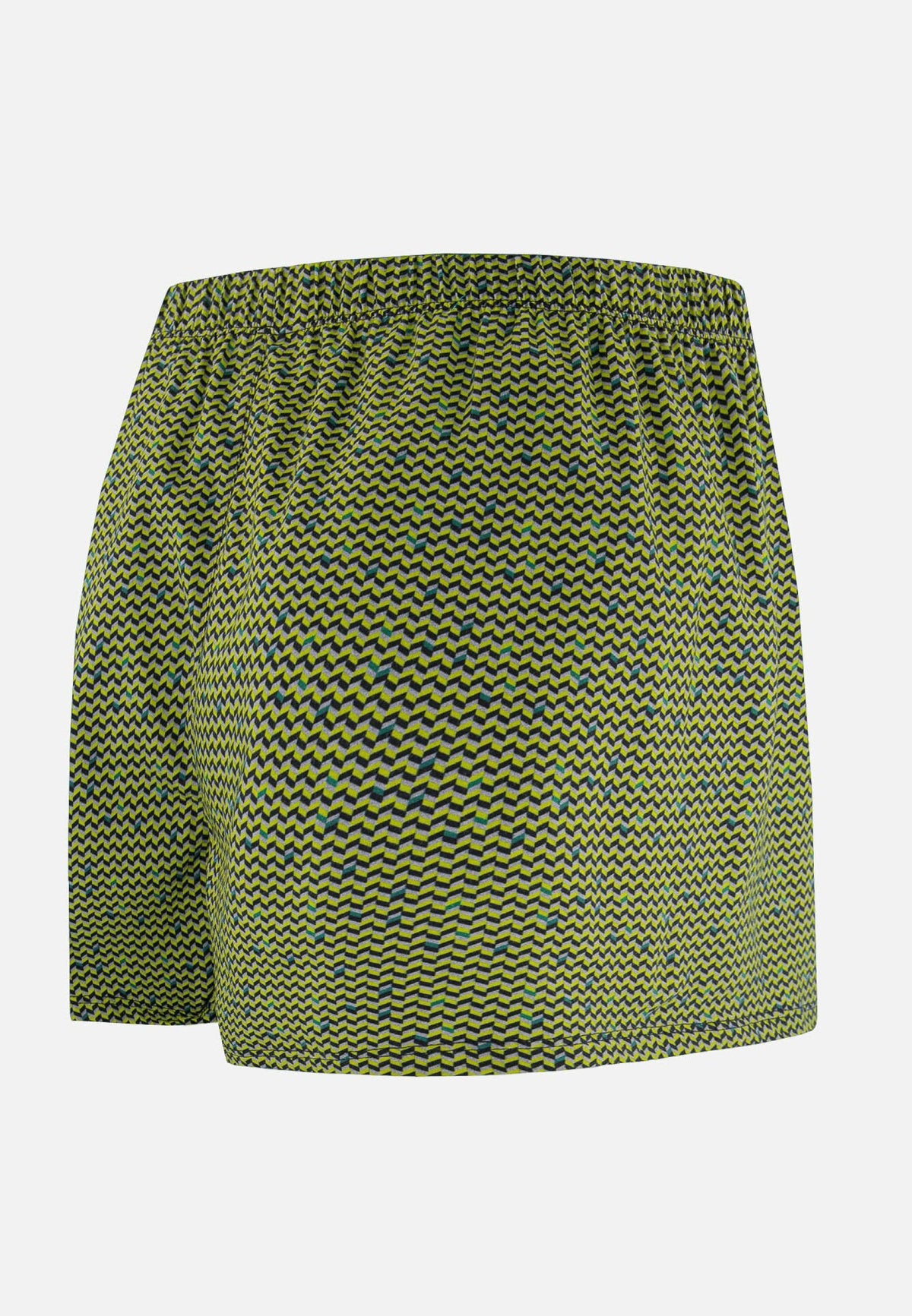 Boxer Fredo Chevron in Jersey di Cotone - Giallo Anice