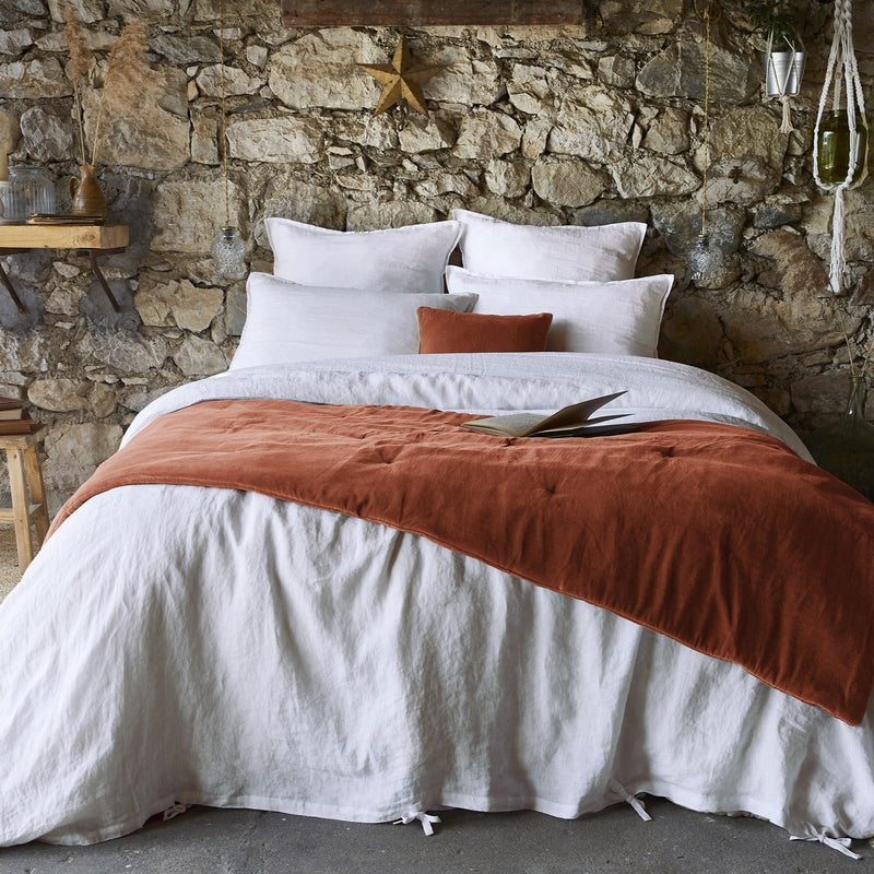 Bout De Lit - Velours De Coton - César - Terracotta