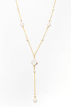 Collier Long Cravate Swan - Nacre