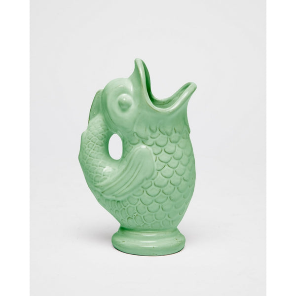 Fish Vase In Ceramic - Aquamarine