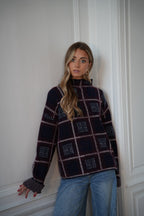 Pull À Carreaux Nala - Marine