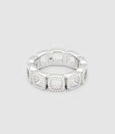 Tom Wood - Bague Band Open Zirconia Argent - Unisexe