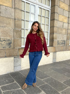 Maxine Burgundy Cardigan