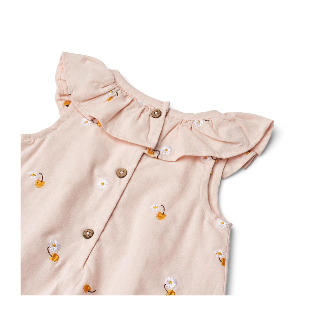 Vestido con body Ingeborg - Amarillo empolvado con cerezas - Niña