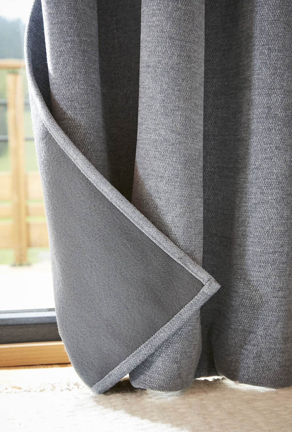 Blackout Curtain + Fleece - Polyester - Bjorn - Titanium