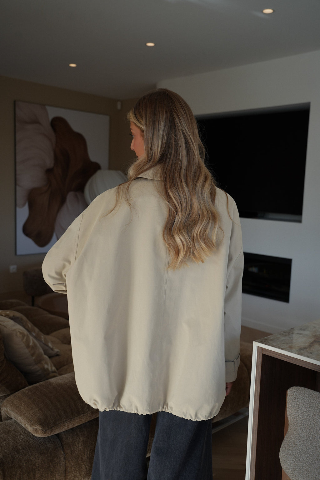 Diana Beige - Gabardina oversize
