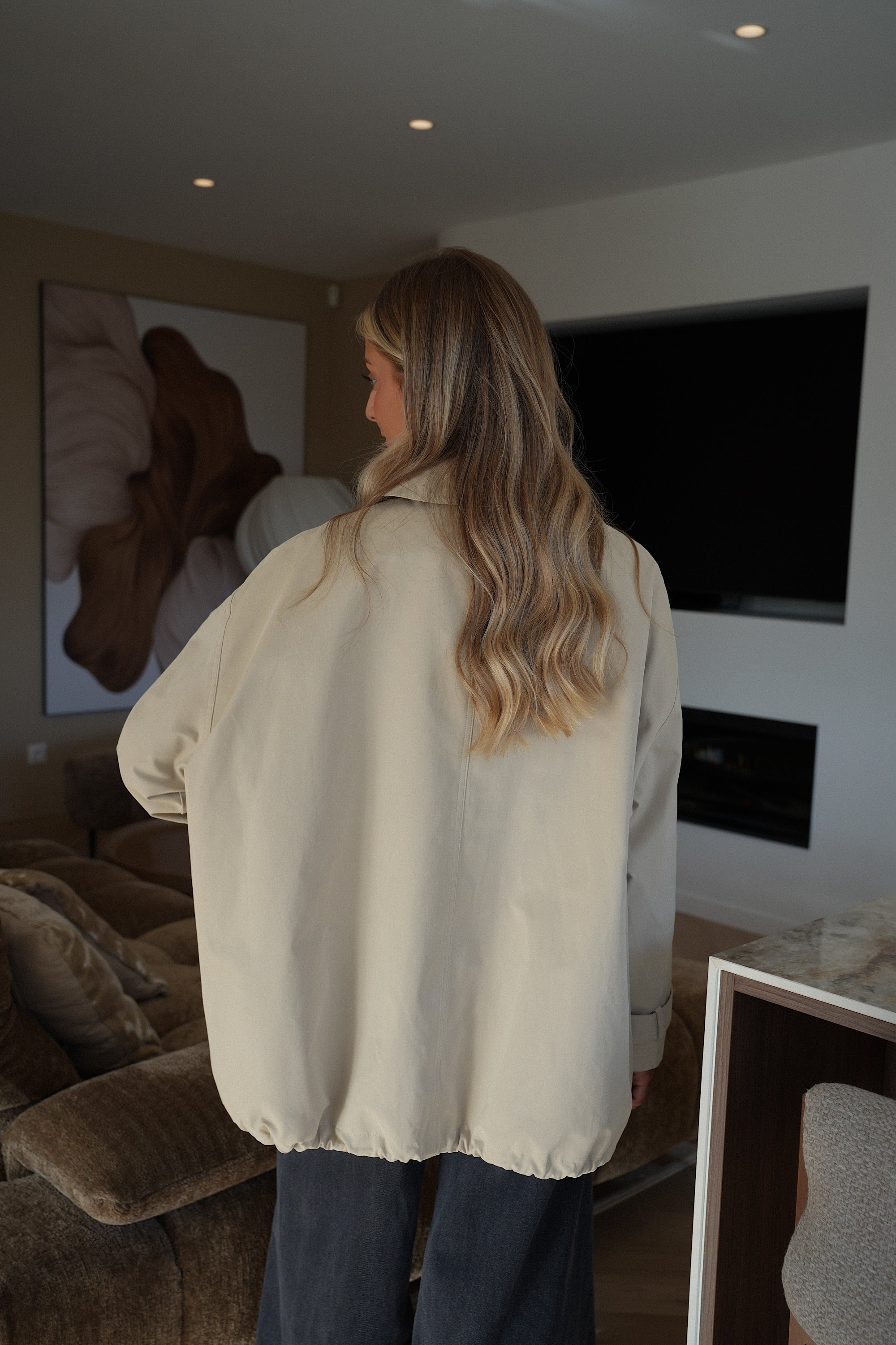 Diana Beige - Gabardina oversize