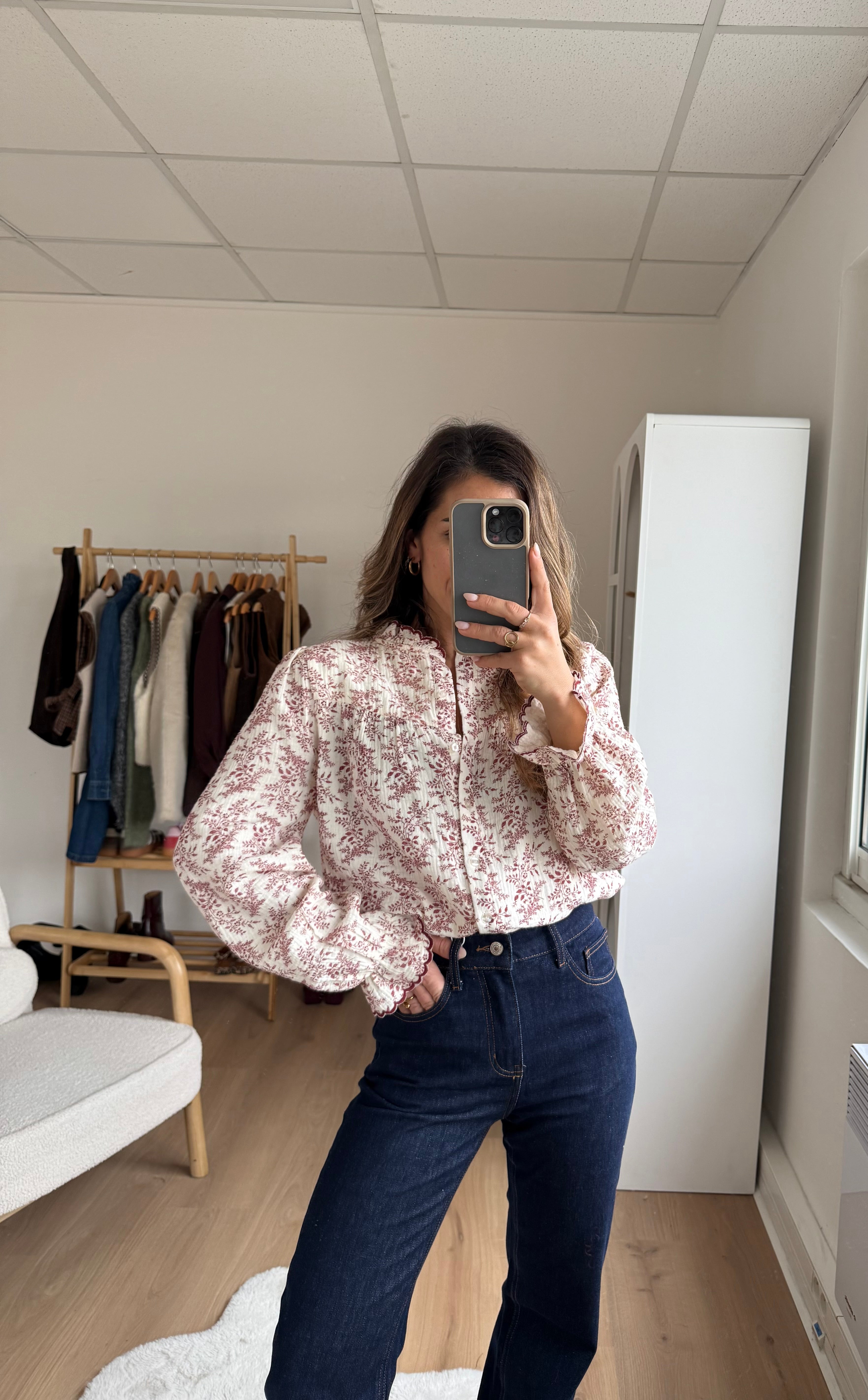 Vaquero recto Solange en denim bruto
