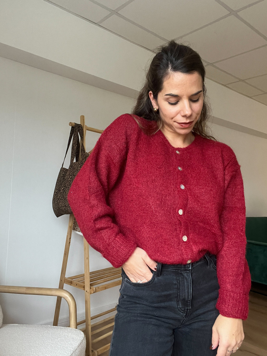 Charlie burgundy cardigan
