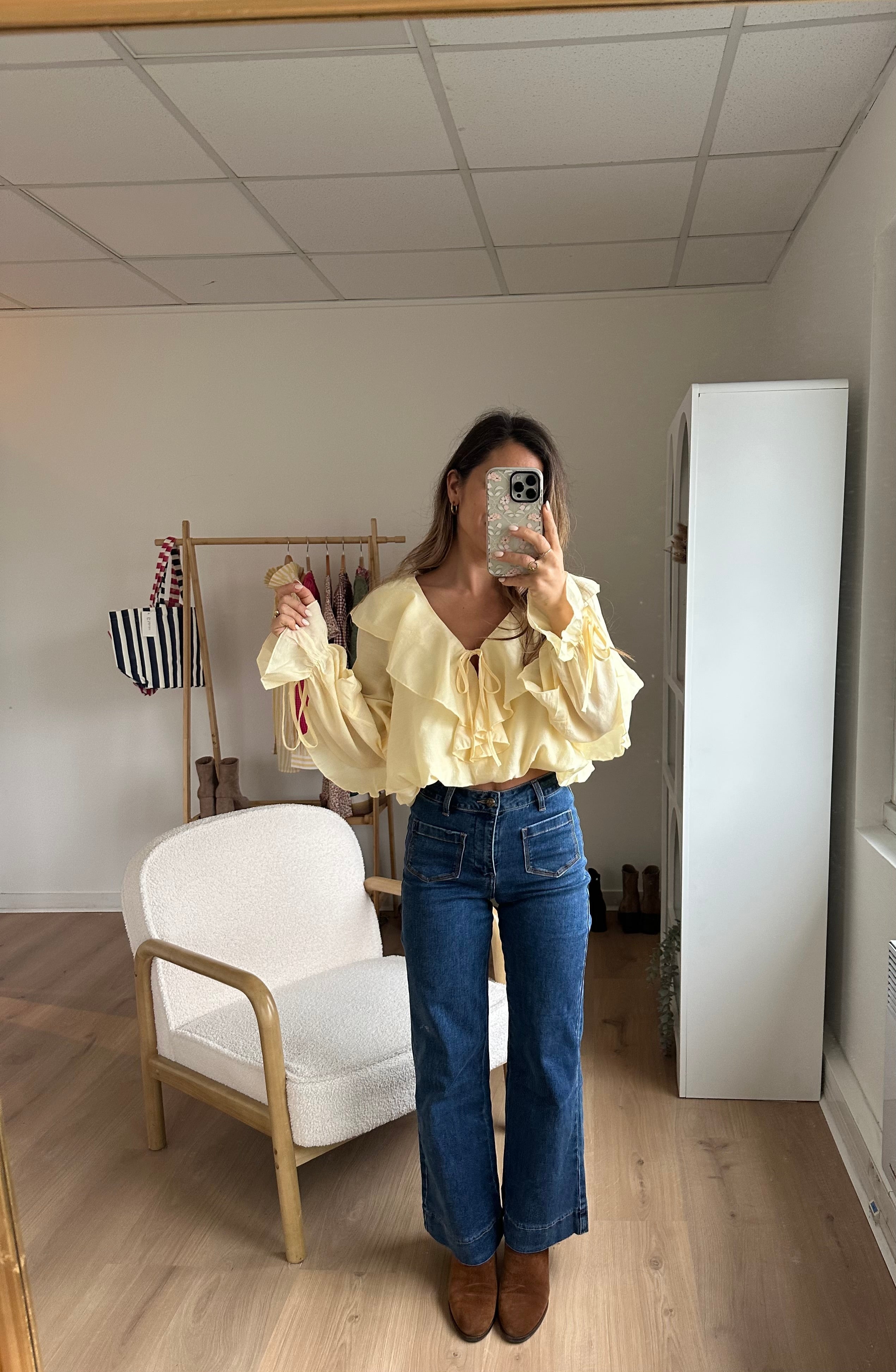 Blouse Iris Jaune Pâle
