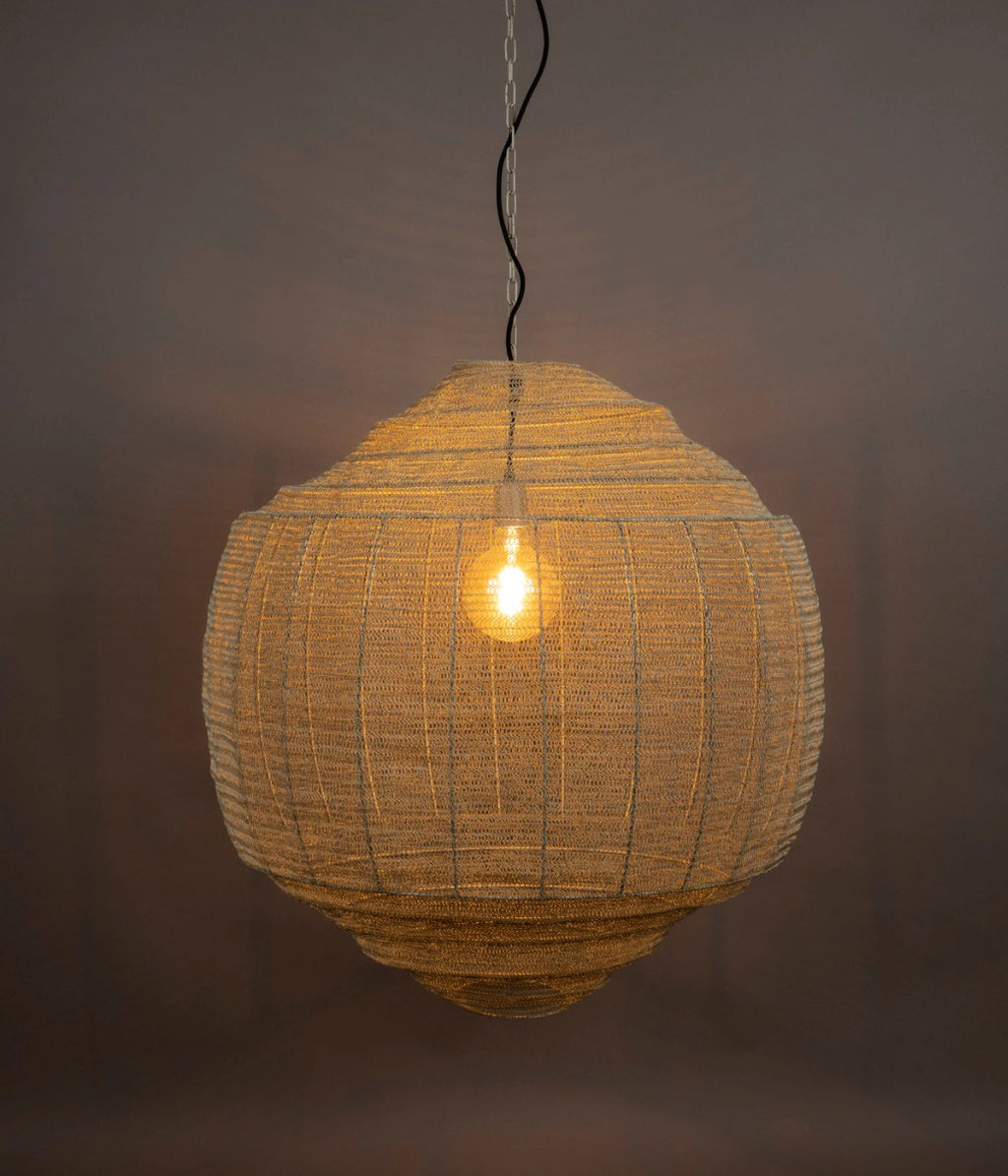Meezan Xl - Pendant Lamp - Iron - Grey/Gold