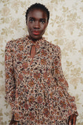 Blusa plisada de cachemira The Gwen