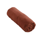 Gaia - Drap Housse - Double Gaze De Coton - Terracotta