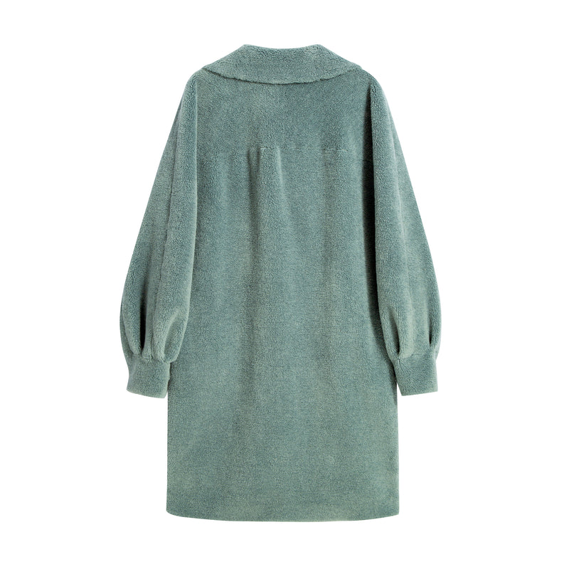 Lily - Manteau De Fourrure - Turquoise