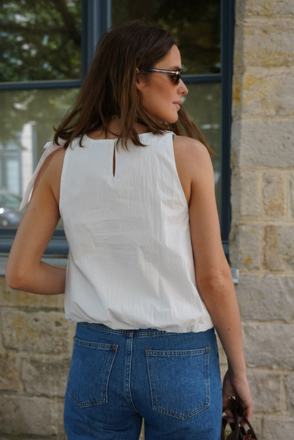 Archibald White Balloon Top