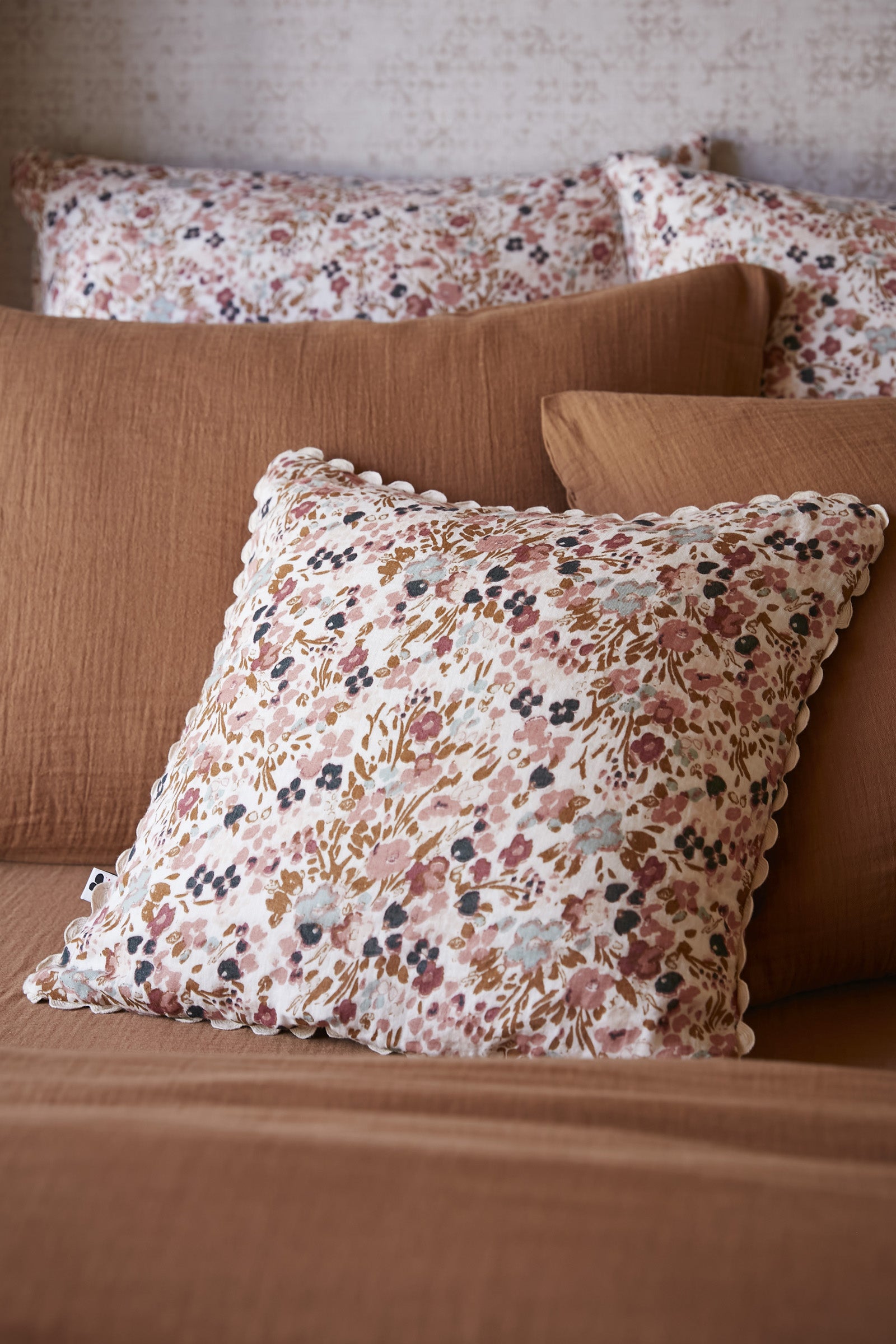 Capucine - Coussin Déhoussable - Gaze De Coton - Pampa