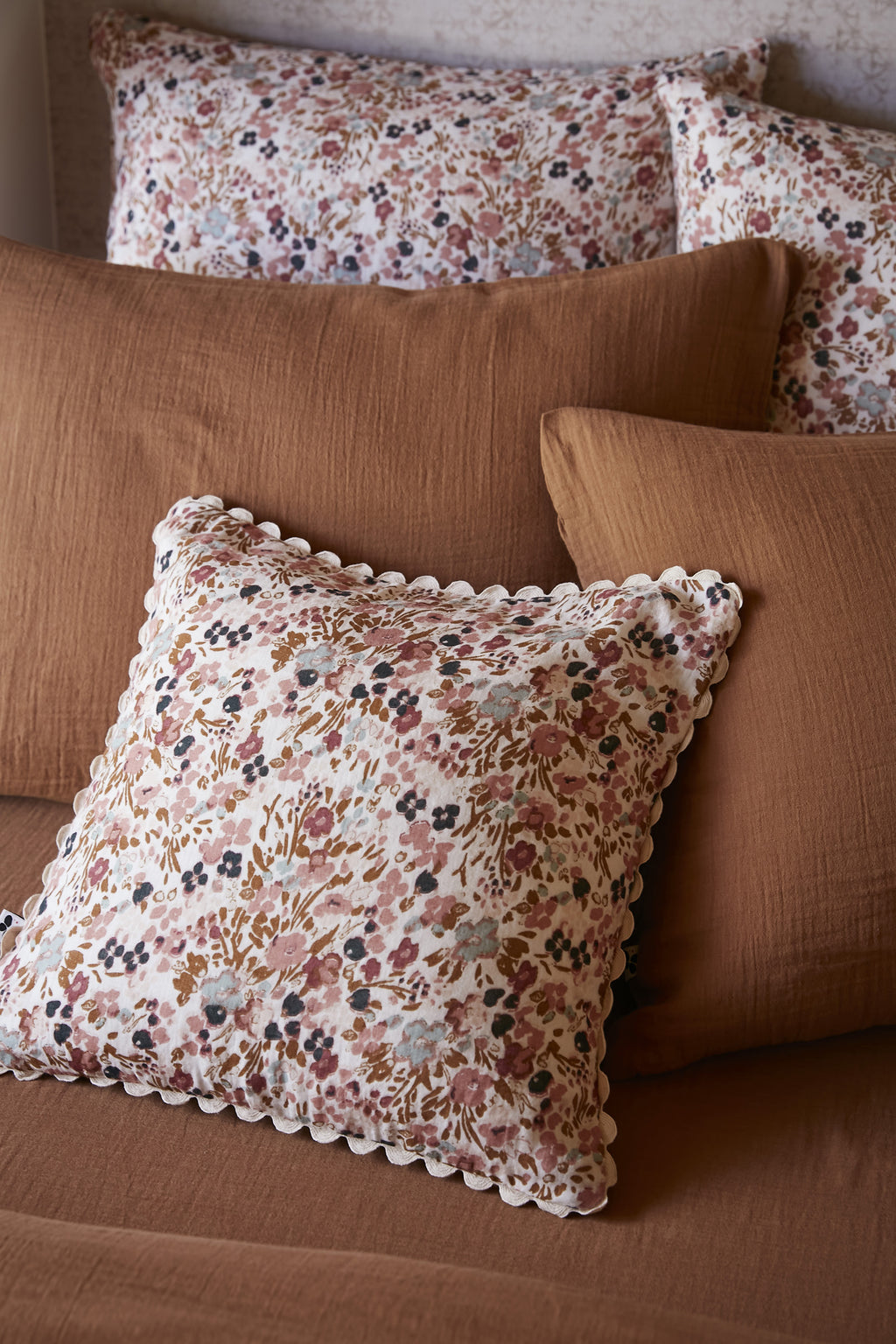 Capucine - Coussin Déhoussable - Gaze De Coton - Pampa