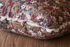 Capucine - Cojín con funda desenfundable de gasa de algodón estampada - Camel