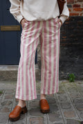 Hubert Stripe Pants Pink/Ecru