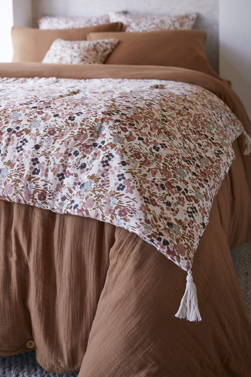 Bout De Lit - Gaze De Coton - Capucine - Pampa