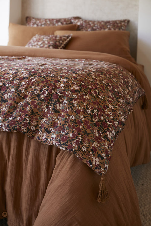 Bout De Lit - Gaze De Coton - Capucine - Camel