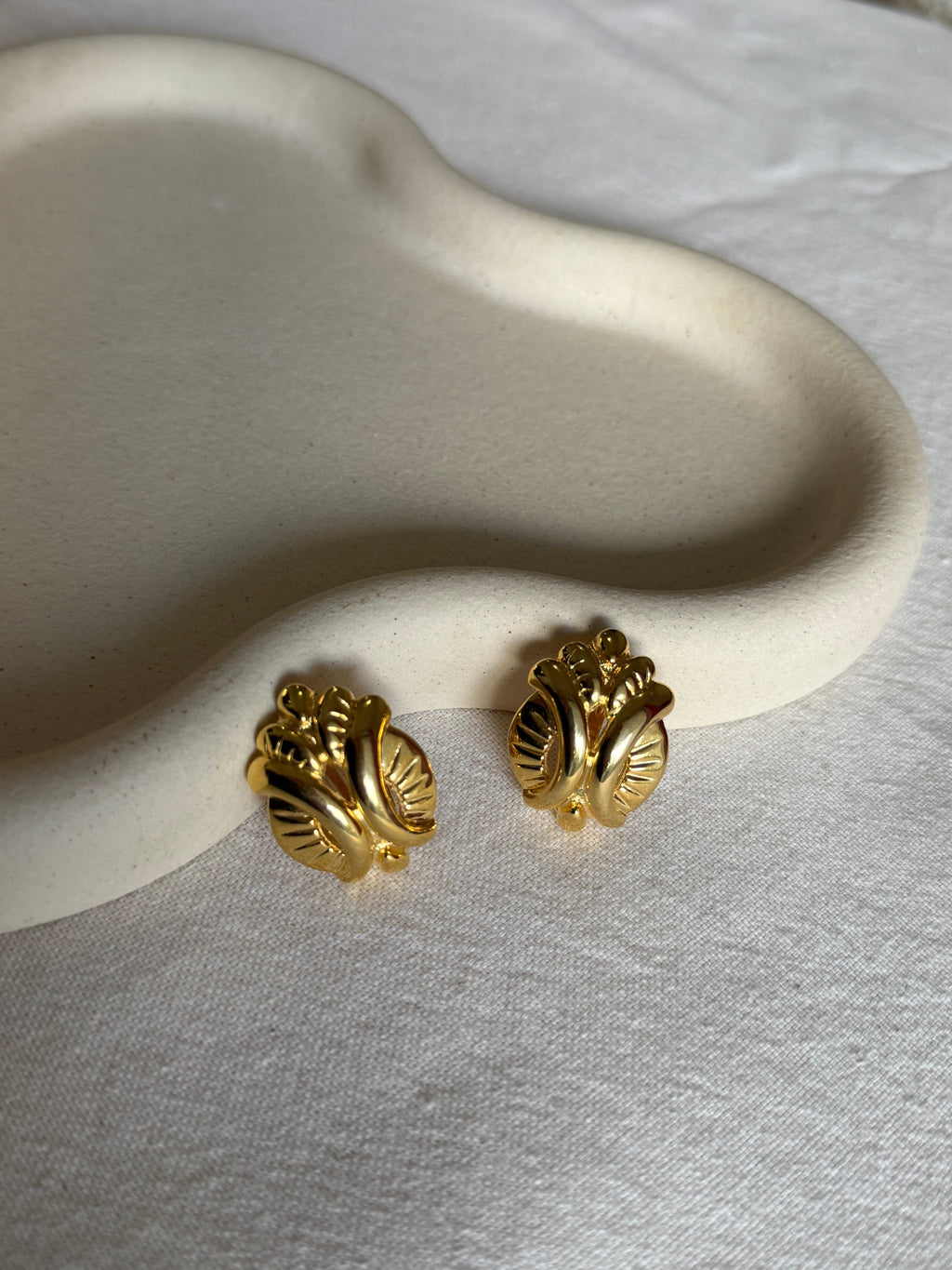 Boucles D’Oreilles Vintage - Relief Baroque