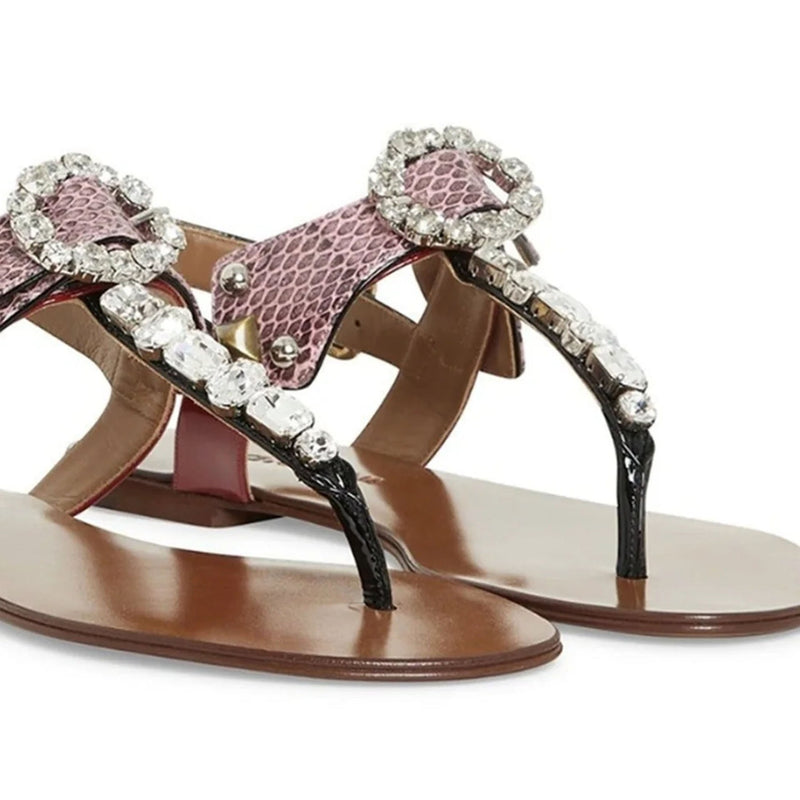 Dolce & Gabbana Leather Sandals - Black - Woman