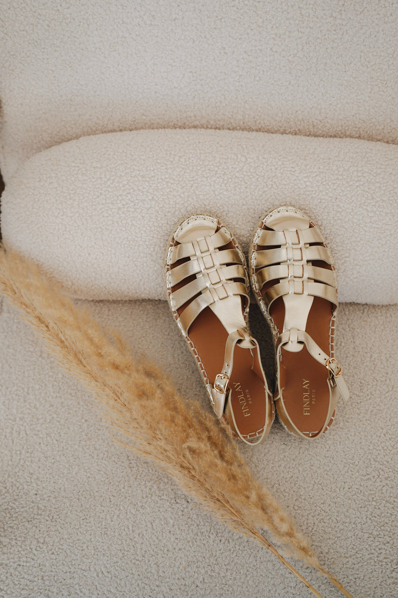 Salomé Gold Sandals