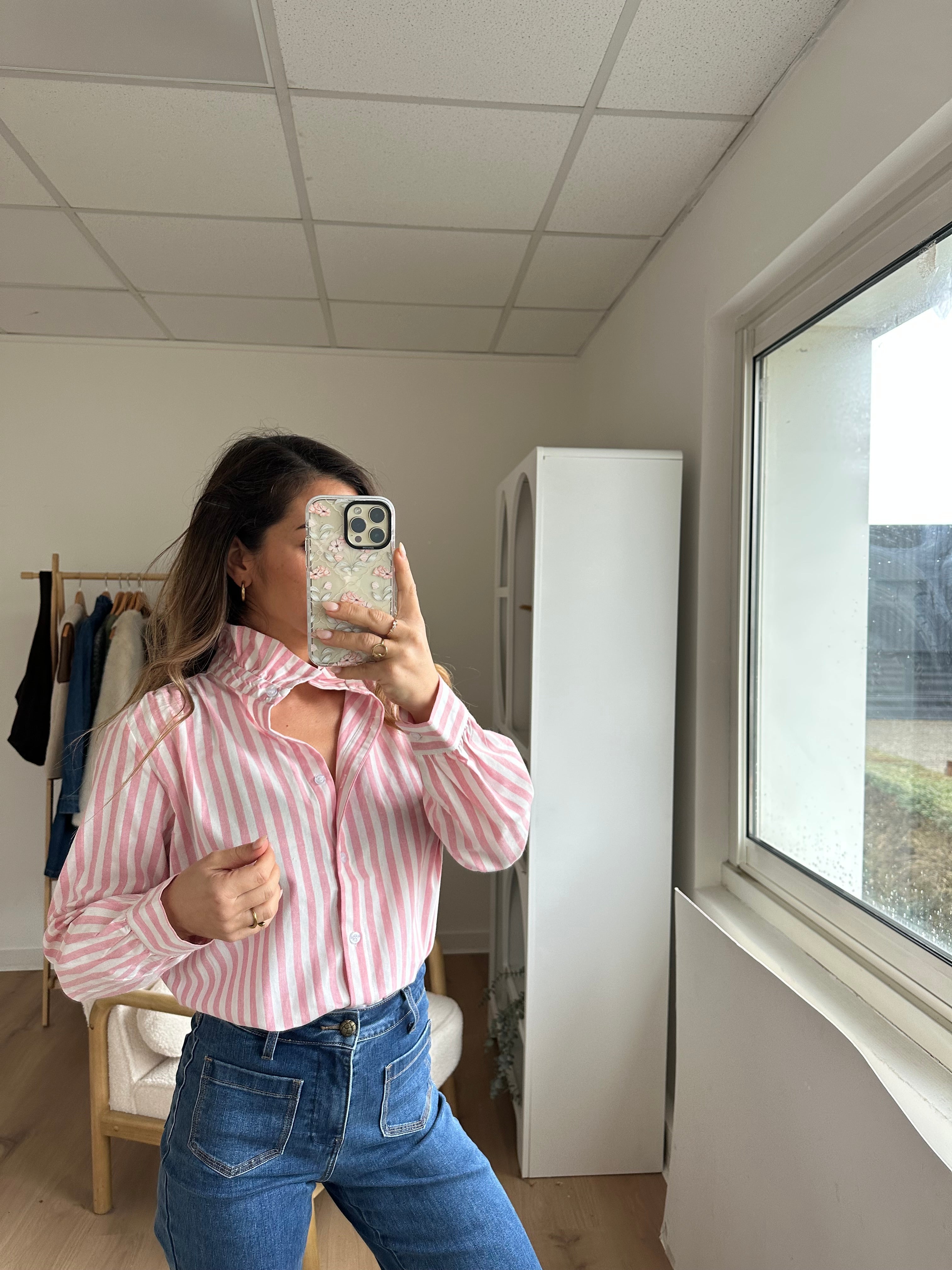 Blusa a rayas Colette rosas y blancas