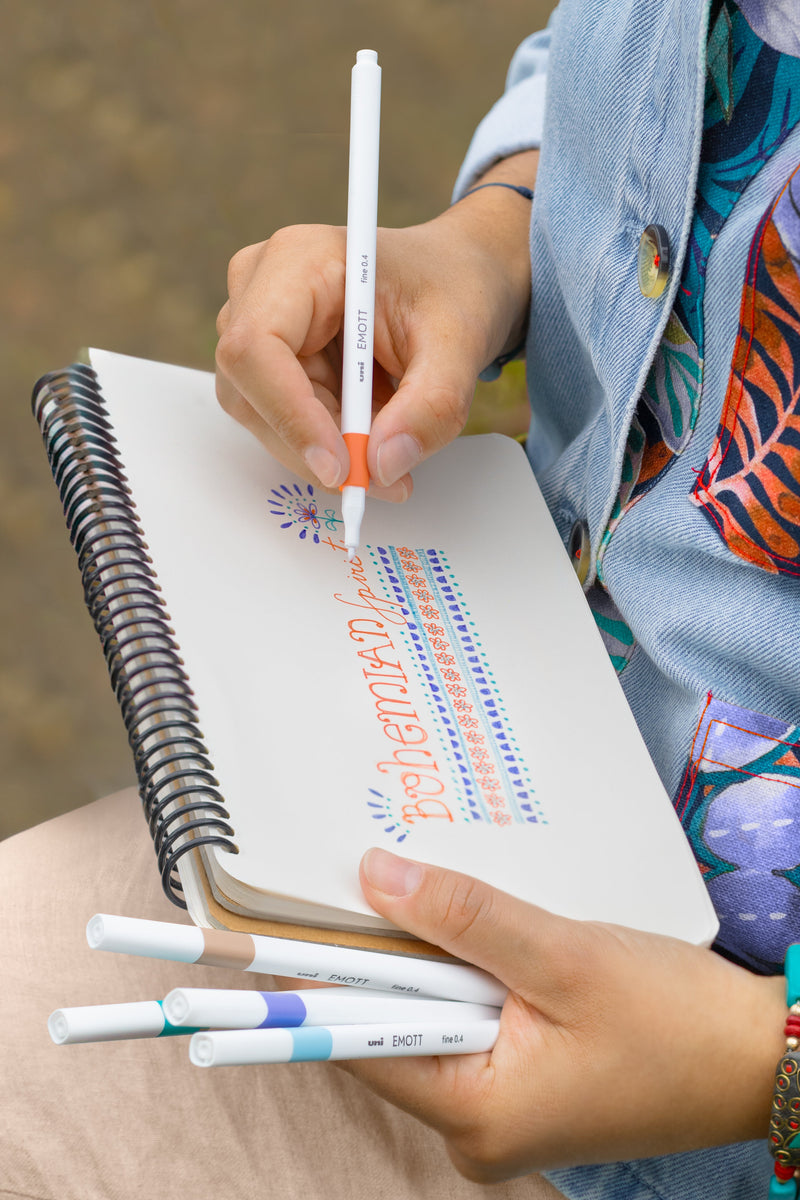 5 Feutres - Gipsy Poetry - Emott By Uni-Ball