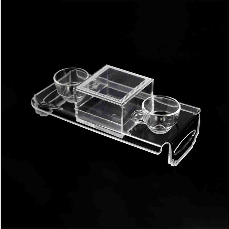 Le Jardin - Plateau 2 Tasses Café - Transparent