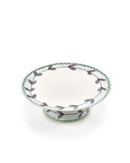 Midnight Flowers - Plat À Gâteau - L - Porcelaine Fine Bone China - Blossom Milk