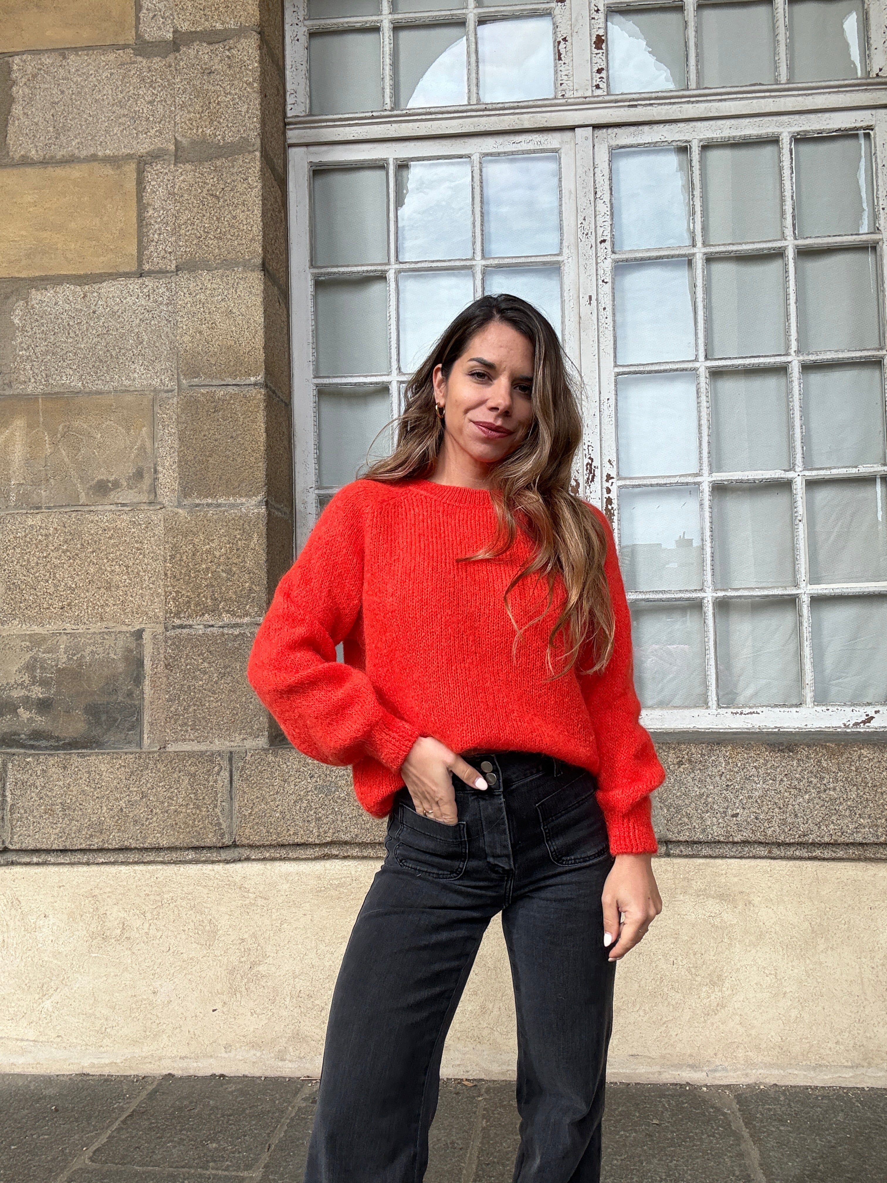 Anna orange-red jumper