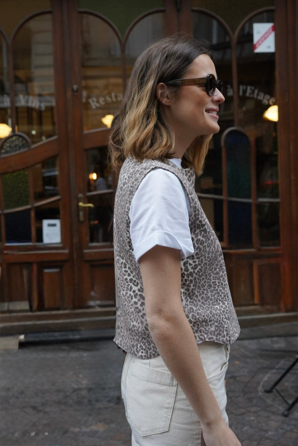Raoul Leopard Sleeveless Top