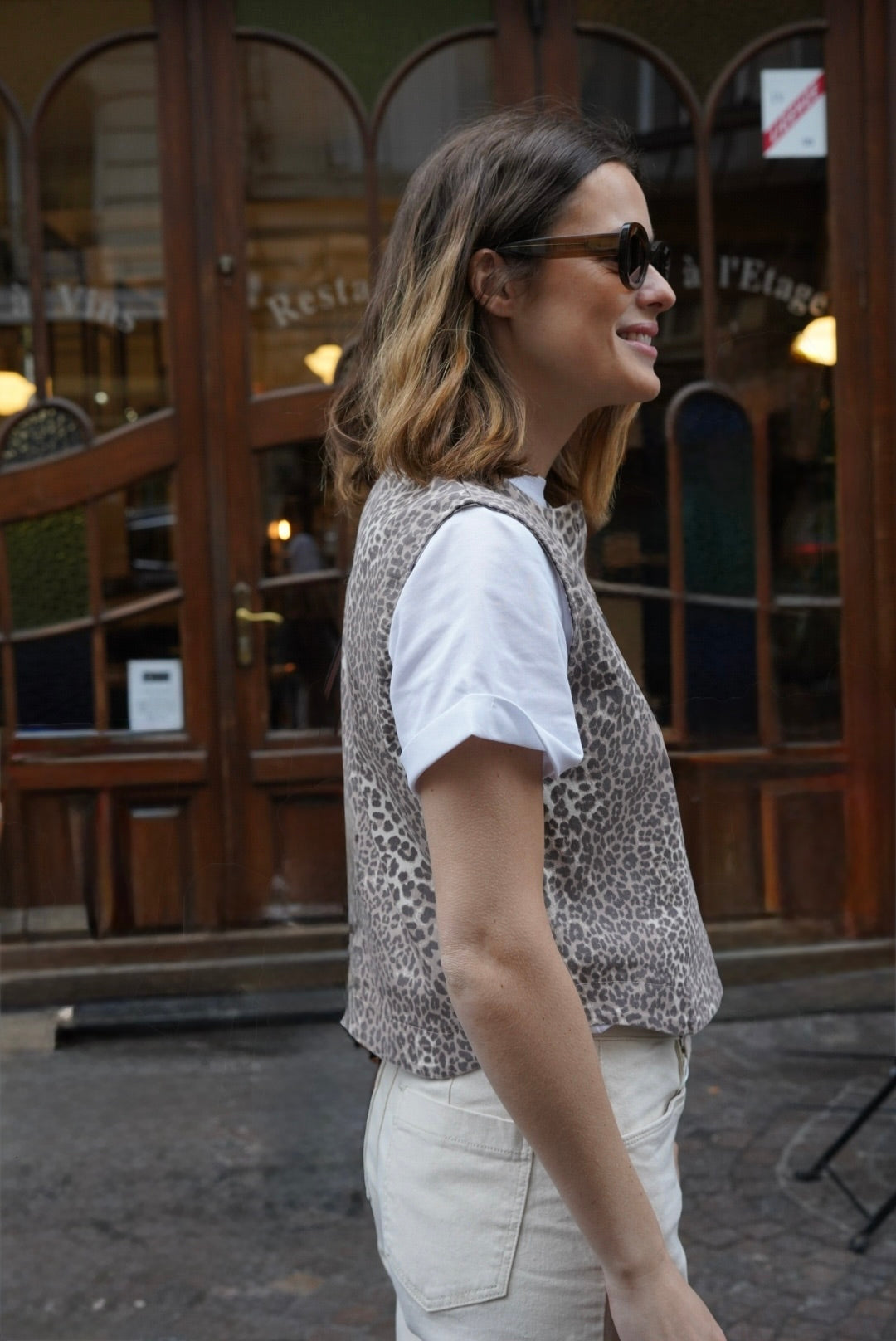 Raoul Leopard Sleeveless Top