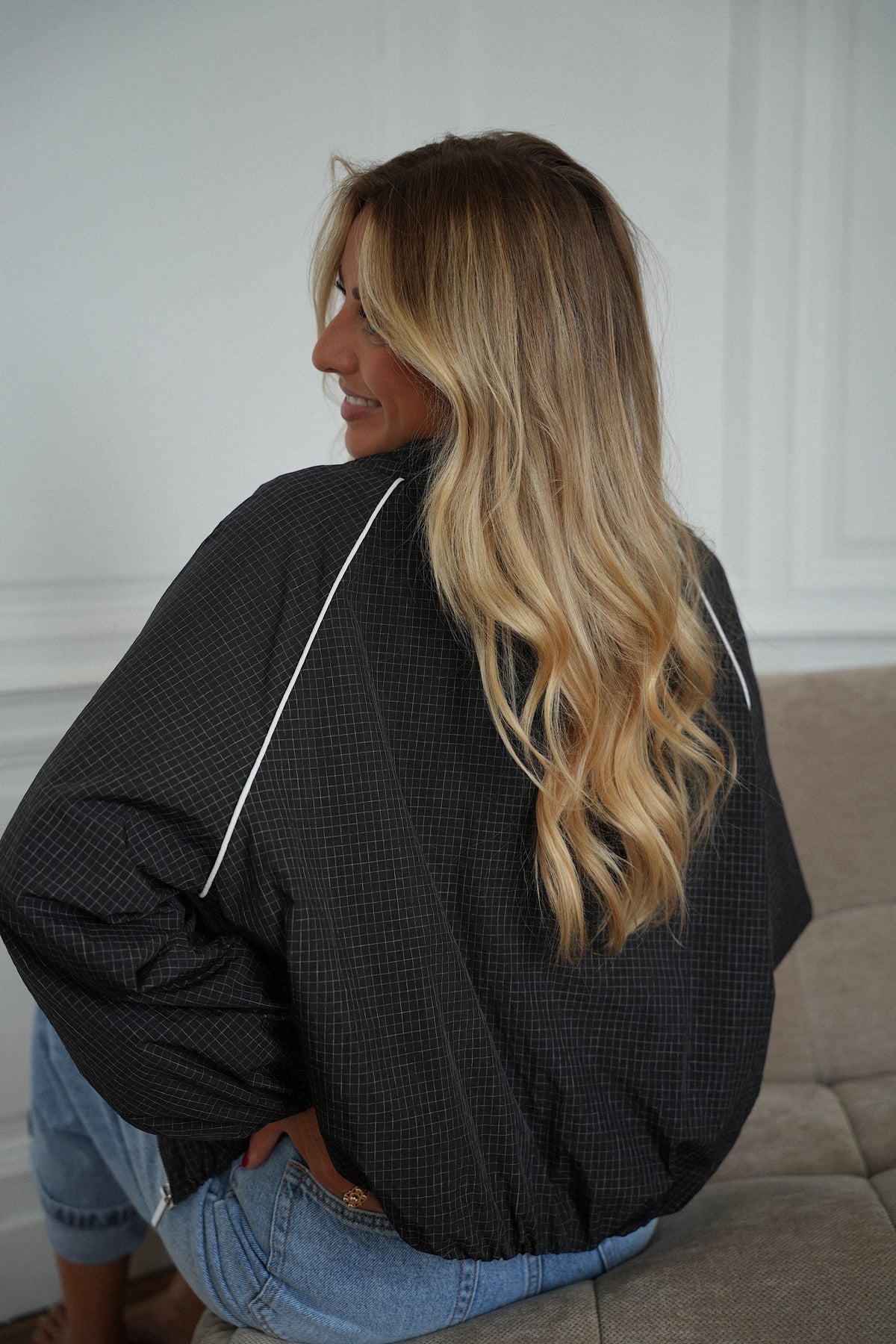 Chaqueta con cremallera Ora - Antracita