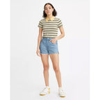 Levi's 501 High-Waisted Denim Shorts Blue