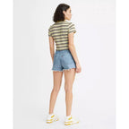 Levi's 501 High-Waisted Denim Shorts Blue