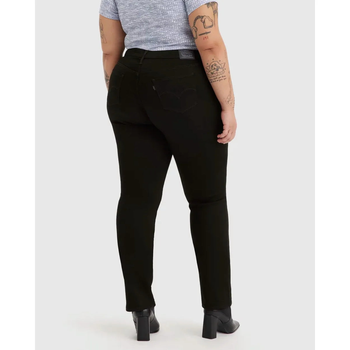 Jean Droit Taille Mi-Haute Levi's 314 Plus Noir