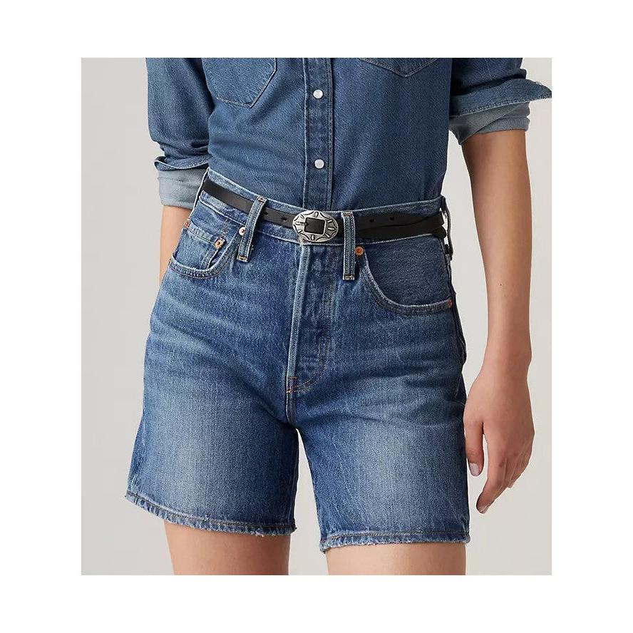 Levi's 501 High-Waisted Denim Shorts Blue