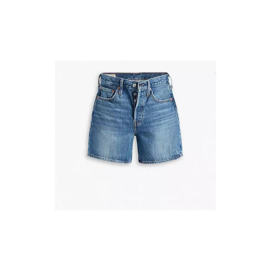 Levi's 501 High-Waisted Denim Shorts Blue