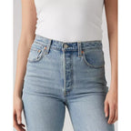 Jeans Dritto a Vita Altissima Levi's Ribcage Blu Chiaro