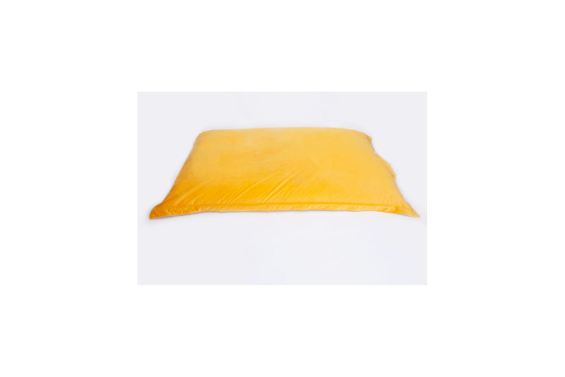 Beanbag Velvet Pouf - 159x129cm - Old Yellow