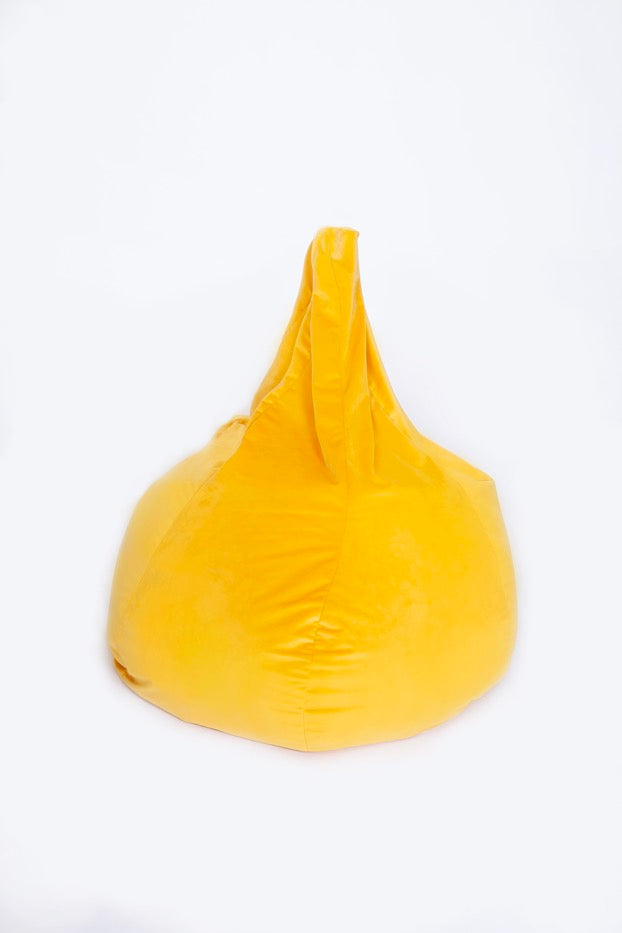 Pouf Big Poire Velours - 75x75x110cm - Yellow