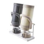 Supporto per asciugare bottiglie con vassoio - Tower - Bianco
