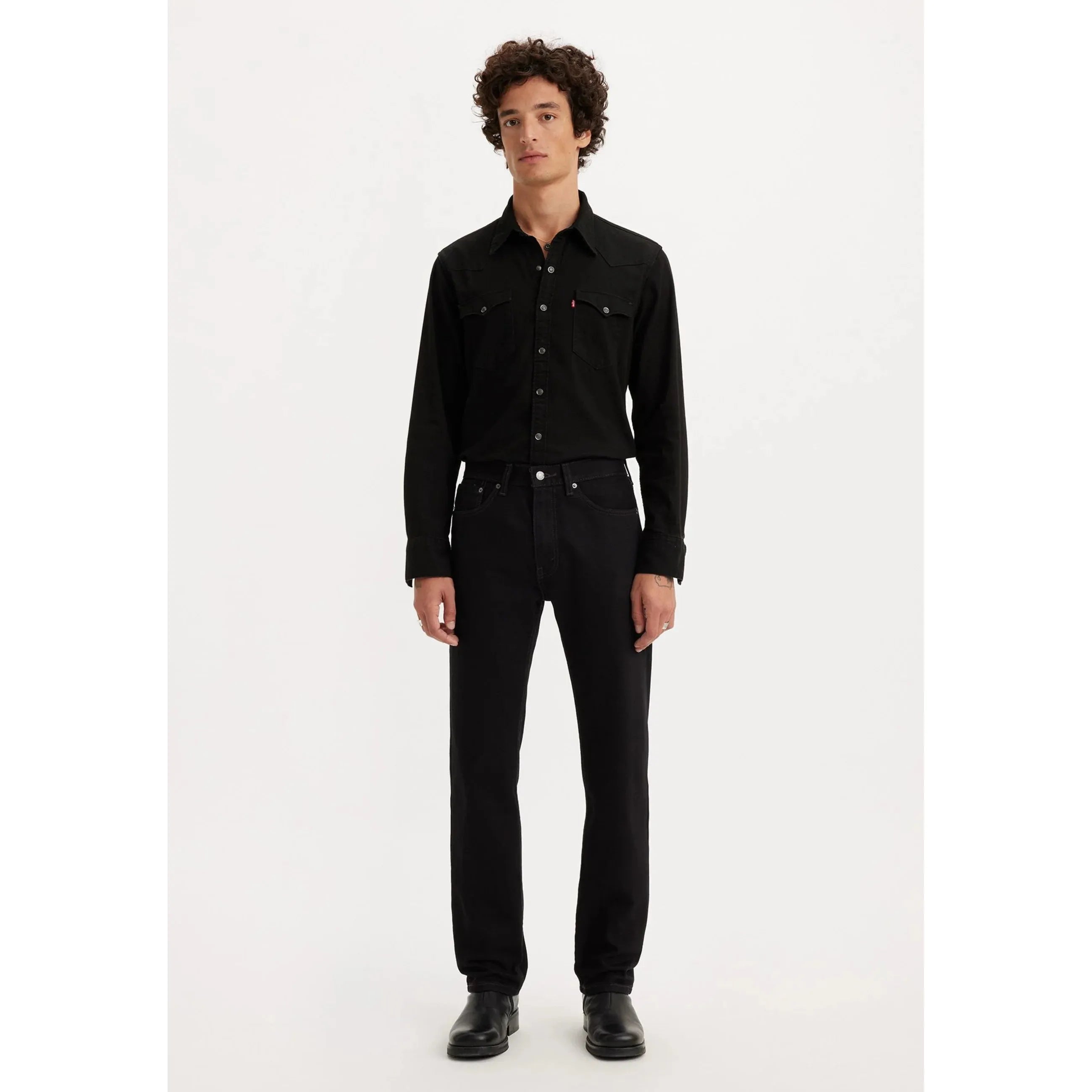 Levi's 505 Mid-Rise Regular Jeans Black