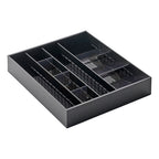Cubertero Extensible Con Compartimentos Inclinados - Tower - Negro