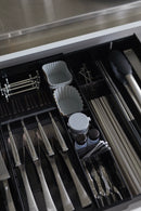 Range-Couverts Extensible Avec Compartiments Inclinés - Tower - Noir