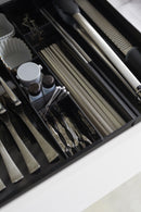 Range-Couverts Extensible Avec Compartiments Inclinés - Tower - Noir